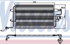 AUDI A3 {OCTAVIA/COLFIV/TOLEDO 98-/BORA} КОНДЕНСАТОР КОНДИЦИОНЕРА (NISSENS) (NRF) (GERI) 