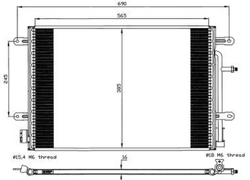 AUDI A4 КОНДЕНСАТОР КОНДИЦИОНЕРА (NISSENS) (AVA)