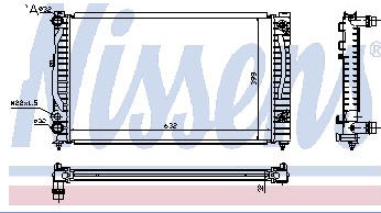VOLKSWAGEN PASSAT B5 РАДИАТОР ОХЛАЖДЕНИЯ (NISSENS) (AVA)
