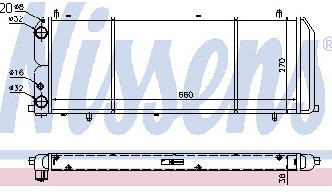 AUDI 100 РАДИАТОР ОХЛАЖДЕНИЯ (NISSENS) (NRF) (GERI)
