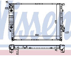 E30 {E32 91-94/E34 92-93} РАДИАТОР ОХЛАЖДЕНИЯ (NISSENS) (NRF) (GERI) 