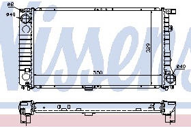 E32 {E34 87-93} РАДИАТОР ОХЛАЖДЕНИЯ (NISSENS) 