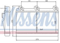 E32 {E34 88-90 C КОНДИЦ} РАДИАТОР ОТОПИТЕЛЯ (NISSENS) 