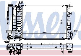 E34 {E30/E36} РАДИАТОР ОХЛАЖДЕНИЯ (NISSENS) (NRF) (GERI) 