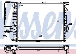 BMW E34 РАДИАТОР ОХЛАЖДЕНИЯ (NISSENS) (AVA)
