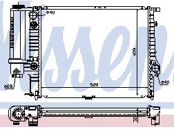 BMW E34 РАДИАТОР ОХЛАЖДЕНИЯ (NISSENS) (AVA)