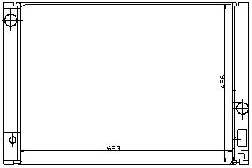 E60 {E63/E64 04-/E65/E66 01-} РАДИАТОР ОХЛАЖДЕНИЯ (NISSENS) (AVA) 