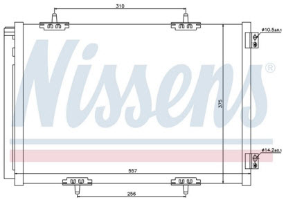 C3 {PEUGEOT 208 12-} КОНДЕНСАТОР КОНДИЦ MT (NISSENS) (см.каталог)