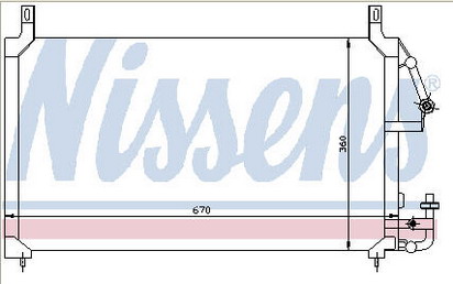 NEXIA {ESPERO 95-} КОНДЕНСАТОР КОНДИЦИОНЕРА (NISSENS) (NRF) (GERI) 