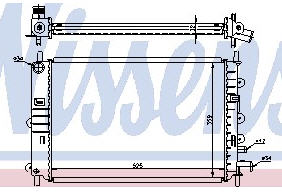 ESCORT {ESCORT 96-} РАДИАТОР ОХЛАЖДЕНИЯ (NISSENS) (AVA) 