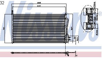 FORD FOCUS 1 КОНДЕНСАТОР КОНДИЦИОНЕРА (NISSENS) (AVA)