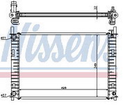 FUSION {+ FIESTA 02-/MAZDA 2 03-} РАДИАТОР ОХЛАЖДЕНИЯ (NISSENS) (AVA) 