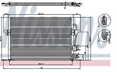 FORD MONDEO КОНДЕНСАТОР КОНДИЦИОНЕРА (NISSENS) (NRF)
