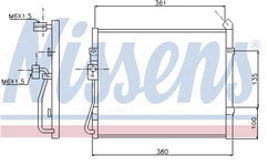 HONDA CIVIC КОНДЕНСАТОР КОНДИЦИОНЕРА (R134A) (NISSENS) (NRF) (GERI)