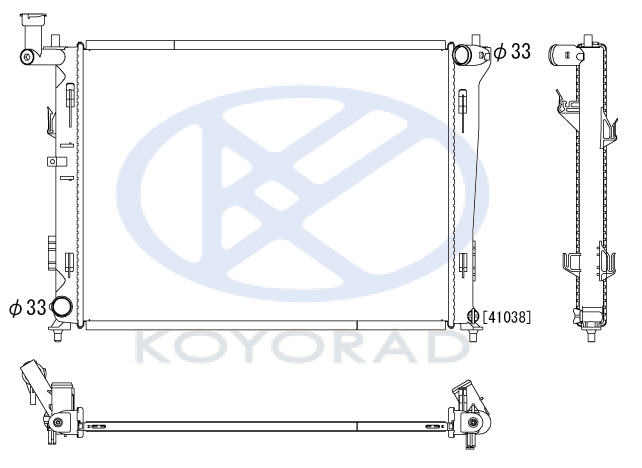 I30 {ELANTRA 07-} РАДИАТОР ОХЛАЖДЕНИЯ MT (KOYO)