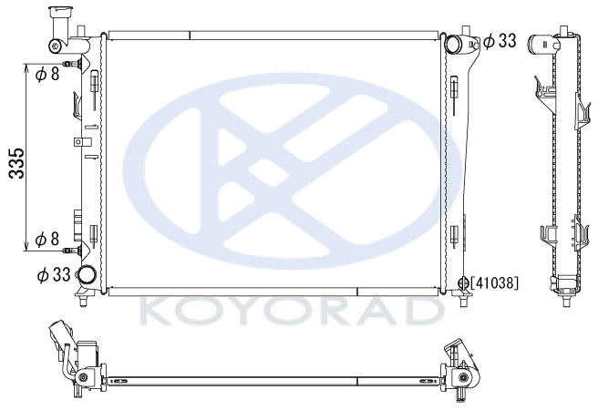 I30 {ELANTRA 07-} РАДИАТОР ОХЛАЖДЕНИЯ AT (KOYO)