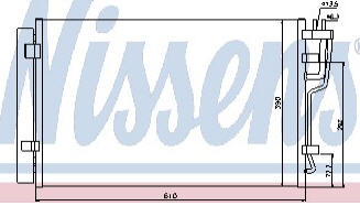 I30 КОНДЕНСАТОР КОНДИЦИОНЕРА (NISSENS) (AVA) 