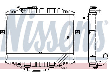 HYUNDAI PORTER H100 РАДИАТОР ОХЛАЖДЕНИЯ 2.5 (дизель) (NISSENS)