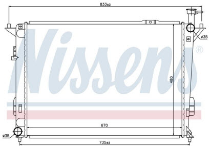 SANTA FE РАДИАТОР ОХЛАЖДЕН (NISSENS) (см.каталог) MT