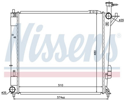 SANTA FE РАДИАТОР ОХЛАЖДЕН (NISSENS) (см.каталог) ДИЗЕЛЬ MT