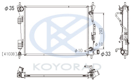 SOLARIS {RIO 11-} РАДИАТОР ОХЛАЖДЕНИЯ AT (KOYO)