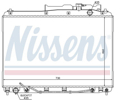 IX55 РАДИАТОР ОХЛАЖДЕНИЯ 3 (дизель) (NISSENS) 