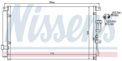 IX55 КОНДЕНСАТОР КОНДИЦИОНЕРА 3 (дизель) (NISSENS) 