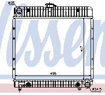 W123 {W126 79-85} РАДИАТОР ОХЛАЖДЕНИЯ (NISSENS) (NRF) (GERI) 