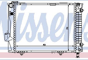 MERCEDES W124 РАДИАТОР ОХЛАЖДЕНИЯ (NISSENS)
