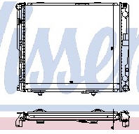 MERCEDES W124 РАДИАТОР ОХЛАЖДЕНИЯ (NISSENS)