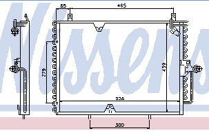 MERCEDES W124 КОНДЕНСАТОР КОНДИЦИОНЕРА (NISSENS) (NRF)