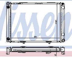 MERCEDES W201 РАДИАТОР ОХЛАЖДЕНИЯ (NISSENS) (NRF)
