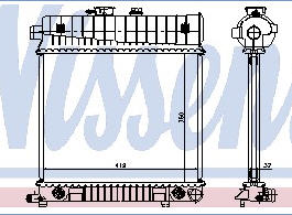 MERCEDES W202 РАДИАТОР ОХЛАЖДЕНИЯ (NISSENS) (NRF) (GERI)