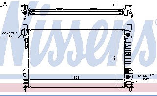 MERCEDES W203 РАДИАТОР ОХЛАЖДЕНИЯ (NISSENS) (NRF) (GERI)