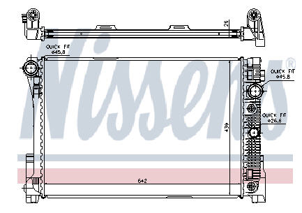 MERCEDES W212 РАДИАТОР ОХЛАЖДЕНИЯ (NISSENS)