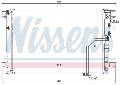 W204 КОНДЕНСАТОР КОНДИЦ (NISSENS) (см.каталог)