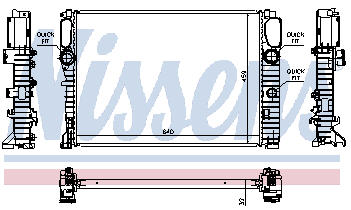 MERCEDES W211 РАДИАТОР ОХЛАЖДЕНИЯ (NISSENS)