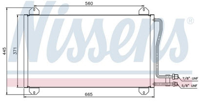 MERCEDES SPRINTER КОНДЕНСАТОР КОНДИЦИОНЕРА (NISSENS) (AVA)