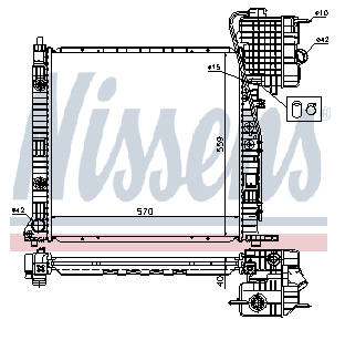 MERCEDES VITO {VIANO} РАДИАТОР ОХЛАЖДЕНИЯ (NISSENS) (NRF) (GERI)