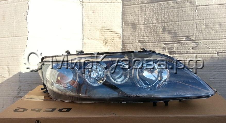 MAZDA 6 {02-05} ФАРА ПРАВАЯ (КСЕНОН) С ПРОТИВОТУМ С РЕГ.МОТОРОМ ВНУТРИ ЧЕРНАЯ