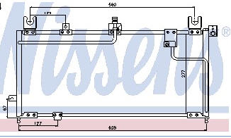 MAZDA 323 {647x298mm} КОНДЕНСАТОР КОНДИЦИОНЕРА (NISSENS) (NRF) (GERI)