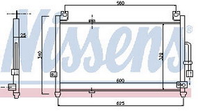 MAZDA 323 {600*320*25mm} КОНДЕНСАТОР КОНДИЦИОНЕРА