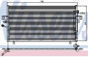 NISSAN MAXIMA QX CA33 КОНДЕНСАТОР КОНДИЦИОНЕРА (NISSENS)