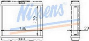 P10 {P11 97-/P12 02-} РАДИАТОР ОТОПИТЕЛЯ (NISSENS) (NRF) (GERI) 