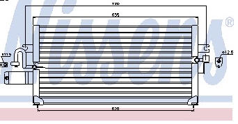 NISSAN PRIMERA P10 КОНДЕНСАТОР КОНДИЦИОНЕРА (R12) (NISSENS) (NRF) (GERI)