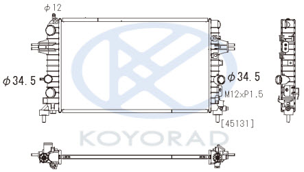 ASTRA РАДИАТОР ОХЛАЖДЕНИЯ MT (KOYO)