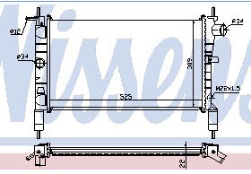 OPEL ASTRA РАДИАТОР ОХЛАЖДЕНИЯ (NISSENS) (AVA)