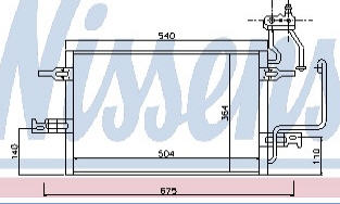 OPEL MERIVA КОНДЕНСАТОР КОНДИЦИОНЕРА (бензин) (NISSENS) (AVA)