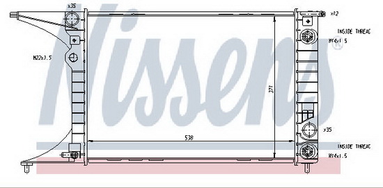OPEL OMEGA B РАДИАТОР ОХЛАЖДЕНИЯ (NISSENS) (NRF) (GERI)