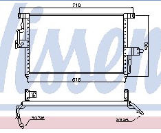 OPEL OMEGA B КОНДЕНСАТОР КОНДИЦИОНЕРА (NISSENS) (NRF) (GERI)
